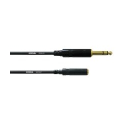 CFM 10 VK - kabel konfekcjonowany jack 6,3 mm stereo / gniazdo jack 6,3mm stereo - 10m