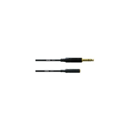 CFM 10 VK - kabel konfekcjonowany jack 6,3 mm stereo / gniazdo jack 6,3mm stereo - 10m